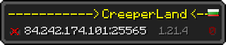 Userbar 320x64 in Minecraft-Stil für den Server 84.242.174.101:25565