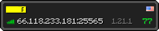 Userbar 320x64 in minecraft style for 66.118.233.181:25565