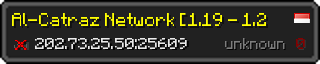 Userbar 320x64 in minecraft style for 202.73.25.50:25609