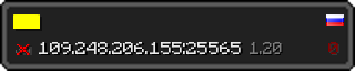 Userbar 320x64 in minecraft style for 109.248.206.155:25565