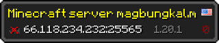 Userbar 320x64 in Minecraft-Stil für den Server 66.118.234.232:25565