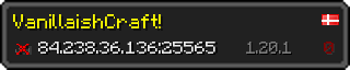 Userbar 320x64 in minecraft style for 84.238.36.136:25565