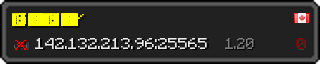 Userbar 320x64 in Minecraft-Stil für den Server 142.132.213.96:25565