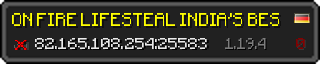 Userbar 320x64 in minecraft style for 82.165.108.254:25583