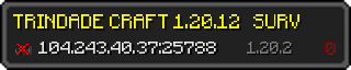 Userbar 320x64 in Minecraft-Stil für den Server 104.243.40.37:25788