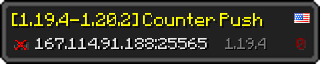 Userbar 320x64 in Minecraft-Stil für den Server 167.114.91.188:25565