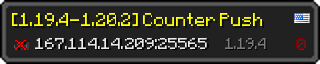 Userbar 320x64 in minecraft style for 167.114.14.209:25565