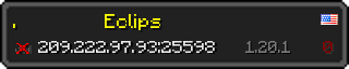 Userbar 320x64 in Minecraft-Stil für den Server 209.222.97.93:25598