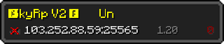 Userbar 320x64 in Minecraft-Stil für den Server 103.252.88.59:25565