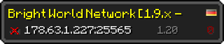 Userbar 320x64 in Minecraft-Stil für den Server 178.63.1.227:25565