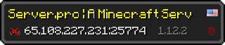 Userbar 320x64 in minecraft style for 65.108.227.231:25774