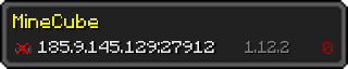 Userbar 320x64 in minecraft style for 185.9.145.129:27912