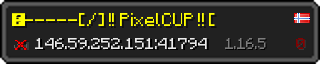 Userbar 320x64 in minecraft style for 146.59.252.151:41794