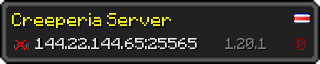 Userbar 320x64 in Minecraft-Stil für den Server 144.22.144.65:25565