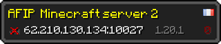 Userbar 320x64 in minecraft style for 62.210.130.134:10027