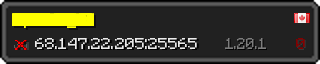 Userbar 320x64 in minecraft style for 68.147.22.205:25565