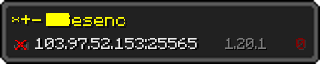 Userbar 320x64 in minecraft style for 103.97.52.153:25565