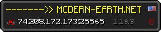 Userbar 320x64 in minecraft style for 74.208.172.173:25565