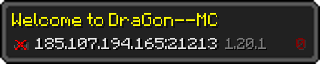 Userbar 320x64 in Minecraft-Stil für den Server 185.107.194.165:21213