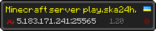 Userbar 320x64 in Minecraft-Stil für den Server 5.183.171.241:25565