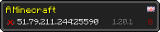 Userbar 320x64 in Minecraft-Stil für den Server 51.79.211.244:25590