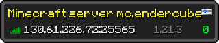 Userbar 320x64 in Minecraft-Stil für den Server 130.61.226.72:25565