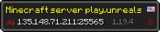 Userbar 320x64 in minecraft style for 135.148.71.211:25565