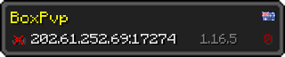 Userbar 320x64 in Minecraft-Stil für den Server 202.61.252.69:17274