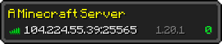 Userbar 320x64 in minecraft style for 104.224.55.39:25565