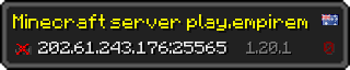 Userbar 320x64 in Minecraft-Stil für den Server 202.61.243.176:25565