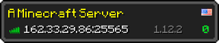 Userbar 320x64 in Minecraft-Stil für den Server 162.33.29.86:25565