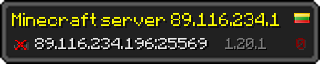 Userbar 320x64 in minecraft style for 89.116.234.196:25569