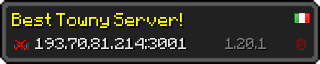 Userbar 320x64 in minecraft style for 193.70.81.214:3001