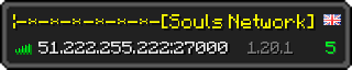 Userbar 320x64 in Minecraft-Stil für den Server 51.222.255.222:27000