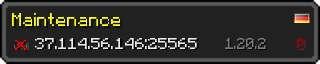 Userbar 320x64 in minecraft style for 37.114.56.146:25565