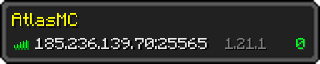 Userbar 320x64 in Minecraft-Stil für den Server 185.236.139.70:25565