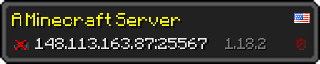 Userbar 320x64 in Minecraft-Stil für den Server 148.113.163.87:25567