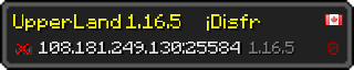 Userbar 320x64 in minecraft style for 108.181.249.130:25584