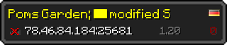 Userbar 320x64 in minecraft style for 78.46.84.184:25681