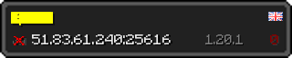 Юзербар 320x64 у стилі майнкрафт для сервера 51.83.61.240:25616