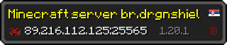 Userbar 320x64 in Minecraft-Stil für den Server 89.216.112.125:25565