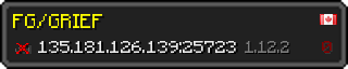 Userbar 320x64 in Minecraft-Stil für den Server 135.181.126.139:25723