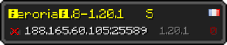 Userbar 320x64 in Minecraft-Stil für den Server 188.165.60.105:25589