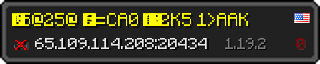 Userbar 320x64 in Minecraft-Stil für den Server 65.109.114.208:20434