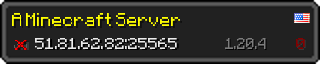 Userbar 320x64 in minecraft style for 51.81.62.82:25565