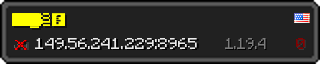 Userbar 320x64 in Minecraft-Stil für den Server 149.56.241.229:8965