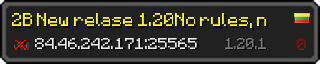 Userbar 320x64 in minecraft style for 84.46.242.171:25565