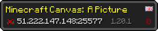 Userbar 320x64 in minecraft style for 51.222.147.148:25577