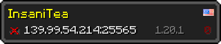 Userbar 320x64 in Minecraft-Stil für den Server 139.99.54.214:25565