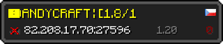 Userbar 320x64 in Minecraft-Stil für den Server 82.208.17.70:27596